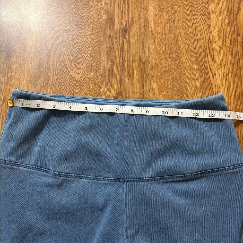 Suave Brand Revolutionary Tummy Control Blue Leggings Sz. M - Picture 6 of 8